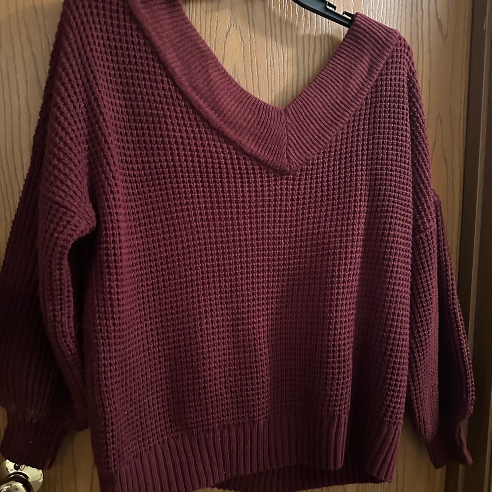 Burgundy Knit Sweater